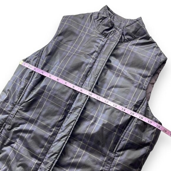 Banana Republic Full Zip Puffer Vest Jacket Womens‎ Medium M Plaid - Picture 10 of 12